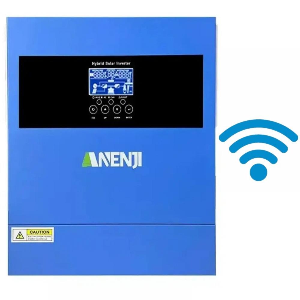 4.2 кВт Інвертор гібридний Anenji WiFi 24 В, струм заряду 100 А, для АКБ