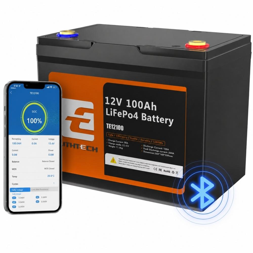 Акумулятор LiFePO4 12V 100Ah Lithtech з Bluetooth