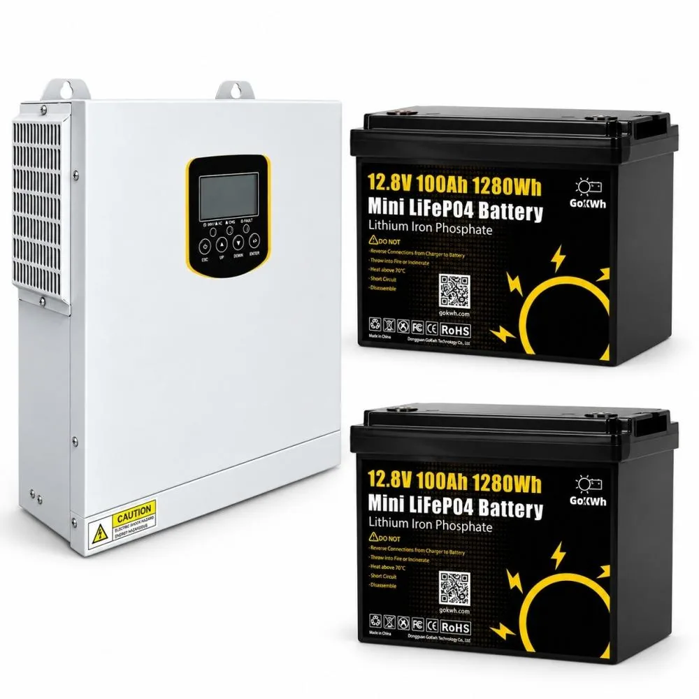 3,5 кВт LiFePO4 Комплект резервного живлення інвертор Daxtromn Power + 2 Акумулятори 12V/100Ah GoKWh Mini для будинку, квартири