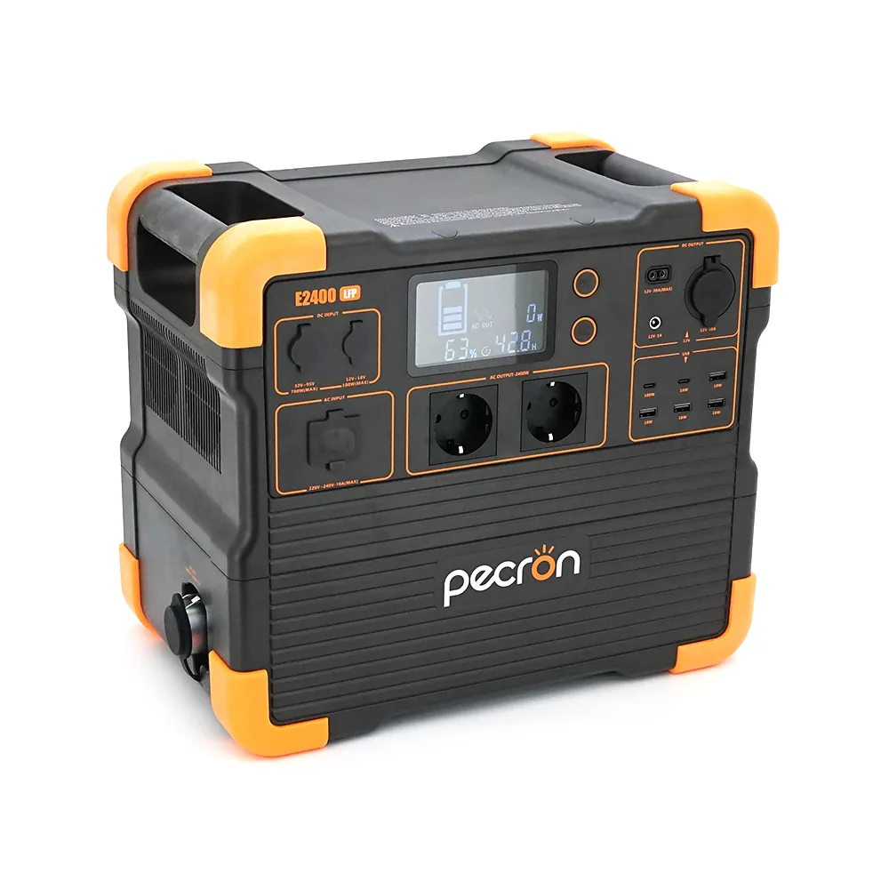 Power station Pecron E2400LFP APP Control, 2048 / 2400Wh LiFePO4, MPPT 800W max, DC12V-5A, XT60-12V-30A, 3хAC 220, 4xUSB-18W, 2хUSB-C(100W), Fast charge 90min, 376×236×330mm, 20.5kg