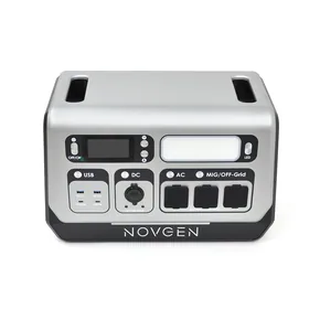 Портативна зарядна станція NOVGEN NOVB-2048(ємність 2048 Вт·год), LiFePO4, потужність 2200 Вт (пікова 4400 Вт), 465x260x295 мм, вага 23.2 кг