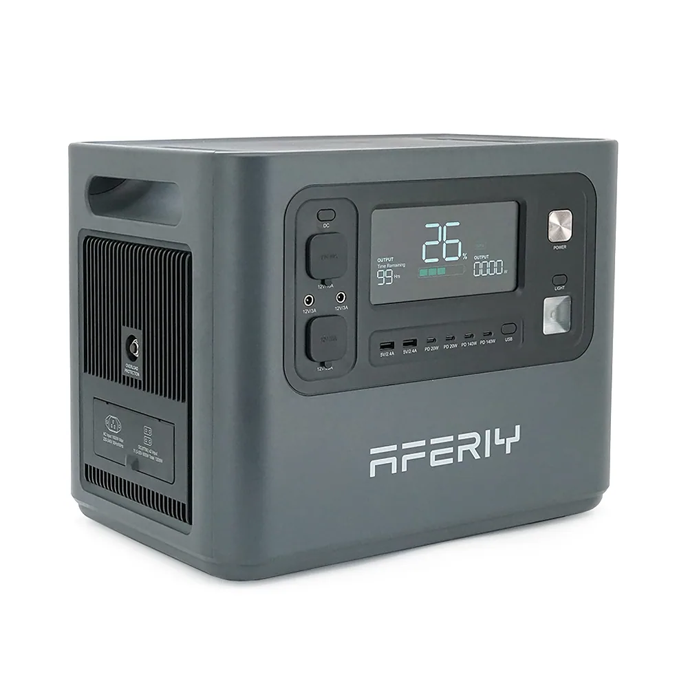 Портативна станція AFERIY AF-P280, LiFePO4, що розширюється від 2048Втч(max2800)Вт,MPPT 11.5-50В-20А(2*600Вт),out220v. LED. 2-USB,4xType-C PD20/100Вт,DC+прикурювач 12В/10А,398*280*315/398*280*220 мм22kg+19kg
