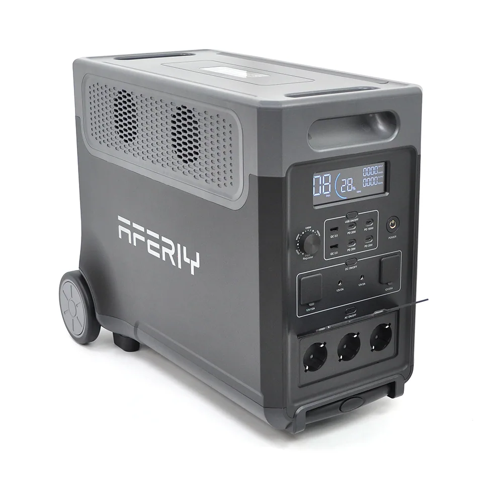 Портативная станция AFERIY AF-P310-EC-H, LiFePO4 3840Втч(max3600)Вт,MPPT 11.5-50В-20А(1500Вт),out220v. LED. 2-USB,4xType-C PD20/100Вт,DC+прикуриватель12В/10А, 584*321*464 мм, 40kg