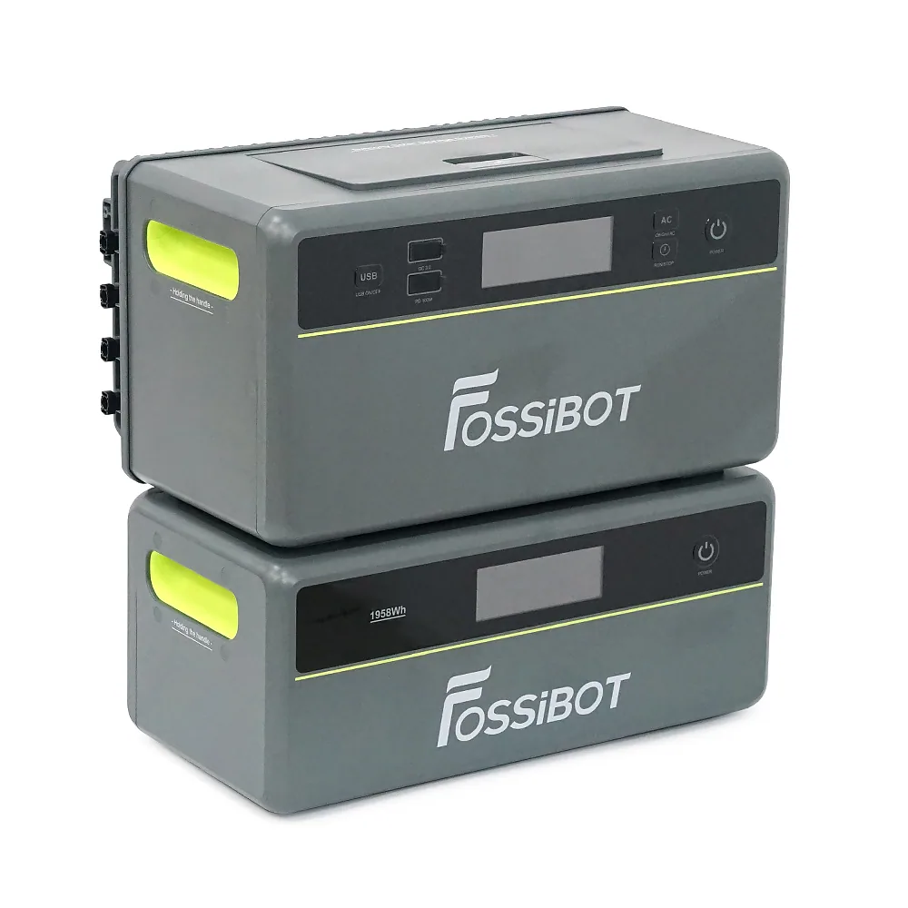 All-in-One Solar station FOSSiBOT FBP1200W+Battery, APP Control, WiFi, 3916Wh LiFePO4 6000Cycles, MPPT 2000W max, 3хAC 220, 1xUSB-15W, 1хUSB-C(100W), Fast charge 90min, Bluetooth, Heating, IP65, -20-55°C, 476×308×504mm, 41kg
