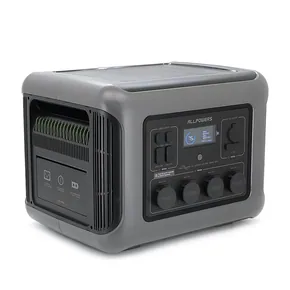 Power station ALLPOWERS R2500 APP Control, Wi-Fi, Bluetooth, 2500W, 2016Wh LiFePO4 3500Cycles, MPPT 1000w max, CAR port, DC12 / 24V, 4хAC 220V, 2xUSB-TYPE-C 200W, 2xUSB-A 18W, 2xUSB-A 36W, XT60, wireless 15W, Fast charge 60min, 456×360×346mm, 29kg