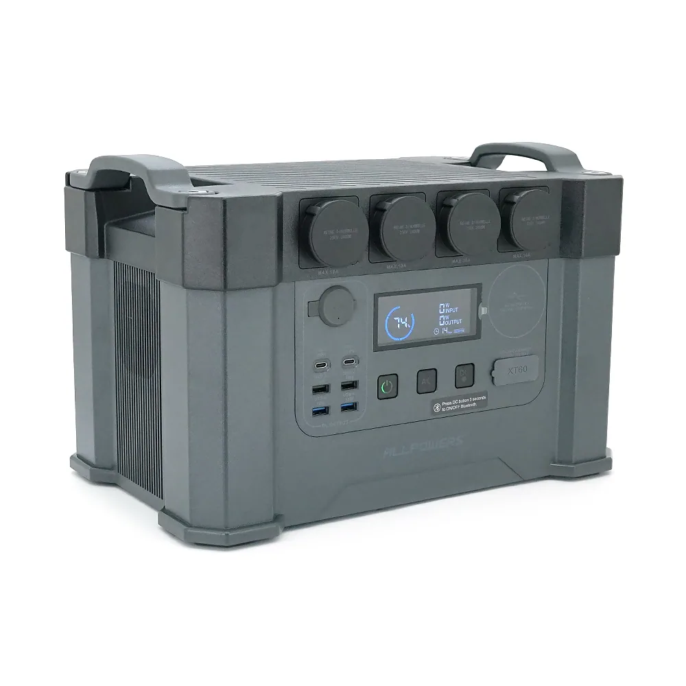 Power station ALLPOWERS S2000 Pro APP Control, Wi-Fi, Bluetooth, 2400W, 1451Wh LiFePO4 3500Cycles, MPPT 650w max, CAR port, DC12 / 24V, 4хAC 220V, 2xUSB-TYPE-C 200W, 2xUSB-A 18W, 2xUSB-A 36W, XT60, Fast charge 60min, 375×245×250mm, 14,5kg