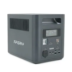 Портативная станция AFERIY AF-P180, LiFePO4 1024Втч. (max1800)Вт, XT60 MPPT 11.5-50В-20А(500W), 4xAC 220v. LED. 2-USB-A 18W , 2xType-C PD20+140Вт, DC+прикуриватель12В/10А, 100% заряд - 1,5 часа, 350*220*263 мм, 11.6kg