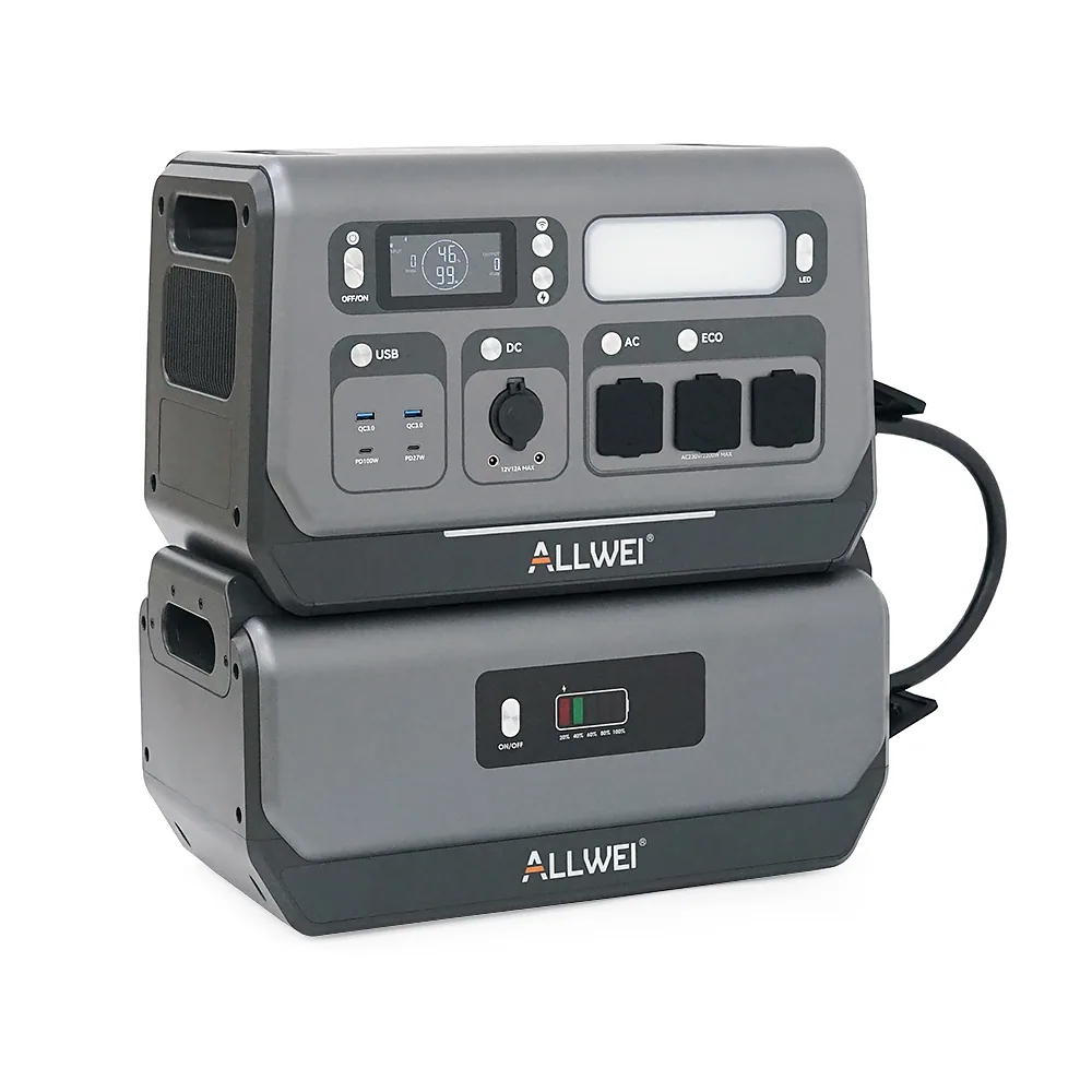 Портативная зарядная станция ALLWEI SGR-PPS2400-2PRO+BAT, 2400W / 4096Wh LiFePO₄, MPPT 500W max ХТ60 / 12 - 60 В / 10 А, 2xDC5521-12V-12A, CarPort-12V-12A, 3xAC230V, 2xUSB-A-18W, 2xUSB-C-100W, Wi-Fi, charge 1.5 h, 480x260x535 мм, 42.5кг